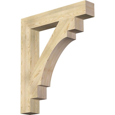 Ekena Millwork Merced Block Rough Sawn Bracket, Douglas Fir, 6"W x 38"D x 44"H BKT06X38X44MRC05RDF